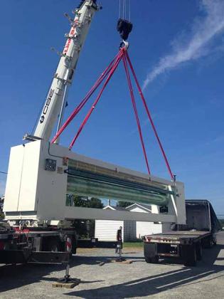 crane with machine